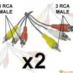 Pack (x2) cordons 3 RCA M/M 5m 