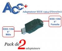 Adaptateur (x2) IEEE1394 4pF - 6pM 