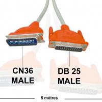 Câble PARALLELE 25fils db25/cn36 5m 