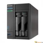 AS-602T Boîtier NAS pour 2 DD 3.5/2.5p 2.13GHz Dcore 1Go 2LAN Gb USB3 eSata HDMI