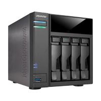 AS-5004T Boîtier NAS pour 4 DD 3.5/2.5p 2.41GHz Dcore 1Go 2LAN Gb USB3 HDMI eSata