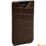 Löv Form Etui pour Telephone portable Cuir Crocodile 