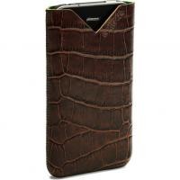 Löv Form Etui pour Telephone portable Cuir Crocodile 