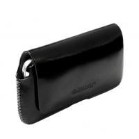 KRU Hector Black Etui Cuir pour Smartphone (L) 
