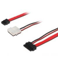 Câble SATA 13broches/F (7+6) vers SATA 7br(L/F)+alim4br/Mo 