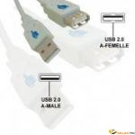Rallonge USB2.0 A/A M/F 3m 