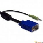 Cordon VGA+AUdio HD15 M/M 2 ferrites 3m 