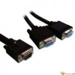 Adaptateur VGA HD15 Mâle vers 2x VGA Femelle 