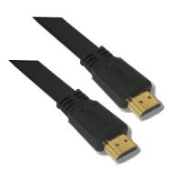 Cordon Plat HDMI 1.4 Ethernet 10m A-A M-M noir 