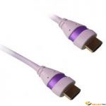 Cordon HDMI 1.4 Ethernet 1.5m A-A M-M Blanc/Mauve 