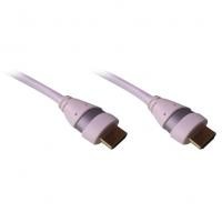Cordon HDMI 1.4 Ethernet 3m A-A M-M Blanc/Silver 