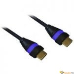 Cordon HDMI 1.4 Ethernet 5m A-A M-M Noir/Bleu 