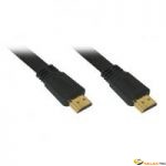 Cordon HDMI 1.4 Ethernet Plat 10m A-A M-M Noir/Jaune 