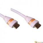 Cordon HDMI 1.4 Ethernet 3m A-A M-M Blanc/orange 