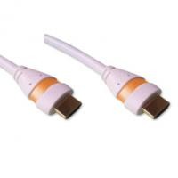 Cordon HDMI 1.4 Ethernet 3m A-A M-M Blanc/orange 