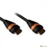 Cordon HDMI 1.4 Ethernet 1.5m A-A M-M Noir/Orange 