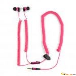 SAT Bungee Earphone Ecouteur Elastique Rose 