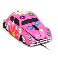 SAT Car mouse-Flower Souris Optique USB Rose 