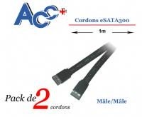 Cordon (x2) eSATA300 1m 