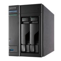 AS-202TE Boîtier NAS pour 2 DD 3.5/2.5p 1.2GHz Dcore 1Go 1LAN Gb USB3 HDMI Audio IR