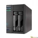 AS-5002T Boîtier NAS pour 2 DD 3.5/2.5p 2.41GHz Dcore 1Go 2LAN Gb USB3 HDMI eSata