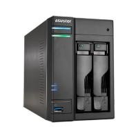 AS-5102T Boîtier NAS pour 2 DD 3.5/2.5p 2GHz Qcore 2Go 2LAN Gb USB3 HDMI eSata