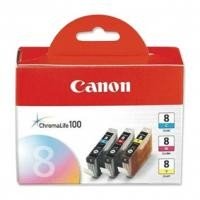 Pack Encre CLI-8 3 Couleurs Cyan Magenta Yellow 