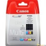 Pack Encre CLI-551 Noire + 3 Couleurs Cyan Magenta Yellow 