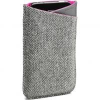 Löv Sleeve Etui pour Telephone portable Cuir/Laine Gris/Rose 