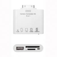 Adaptateur lecteur flash 5en1 vers iPad1/2 et iPhone3/4 