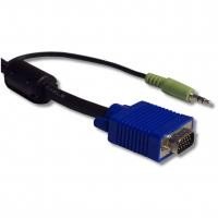 Cordon VGA+AUdio HD15 M/M 2 ferrites 3m 