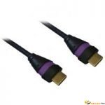 Cordon HDMI 1.4 Ethernet 1.5m A-A M-M Noir/Mauve 