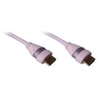 Cordon HDMI 1.4 Ethernet 3m A-A M-M Blanc/Silver 