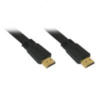 Cordon HDMI 1.4 Ethernet Plat 10m A-A M-M Noir/Jaune 
