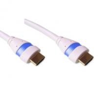 Cordon HDMI 1.4 Ethernet 3m A-A M-M Blanc/Bleu 