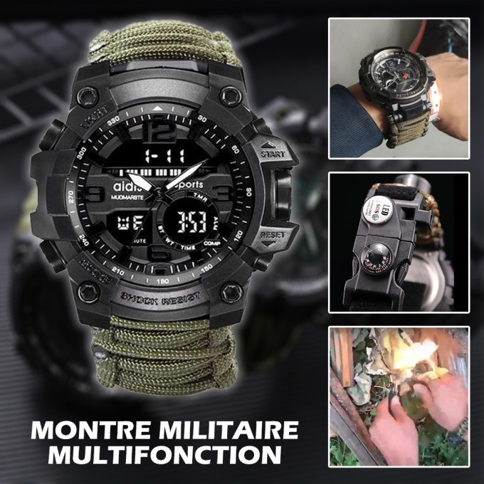 Montre De Survie Multifonction Extérieure 6 en 1